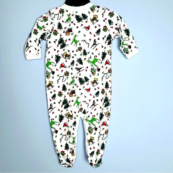 Roller Rabbit Unisex Girls Boys Onesie Christmas Holiday PJ's NWT - Picture 2 of 5